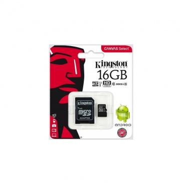 KARTA PAMIĘCI KINGSTON 16GB MICRO SDHC CLASS 10 + ADAPTER SD