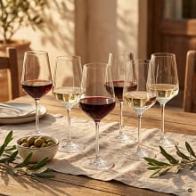 Kieliszki do wina czerwonego i białego 550 ml, duże, zestaw 6 szt. – eleganckie, szkło bezołowiowe, 