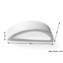 Kinkiet Ceramiczny Atena 38x9cm Sollux Lighting biały