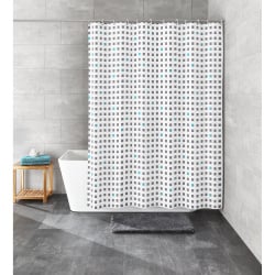 Kleine wolke casket  tekstylna zasłona prysznicowa 180x200 cm eco care  szary