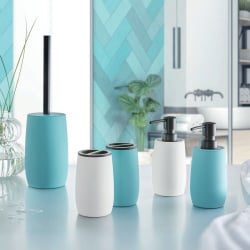 Kleine Wolke Daily Szczotka toaletowa ze stojakiem turkusowy mat ABS bambus  wys. 34 cm