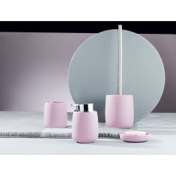 Kleine wolke eclipse szczotka toaletowa ze stojakiem erika różowy kamionka soft touch