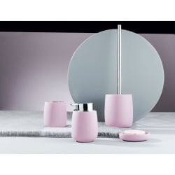 Kleine wolke eclipse szczotka toaletowa ze stojakiem erika różowy kamionka soft touch