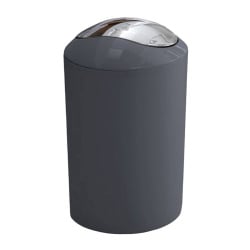 Kleine wolke glossy kosz łazienkowy szary 5 litrów