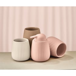 Kleine wolke groove szczotka wc z ceramicznym stojakiem brązowy soft touch