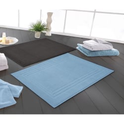 Kleine wolke lodge wegański dywanik frotte niebieski 50x 80 cm eco living