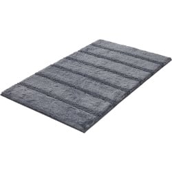 Kleine Wolke Monrovia Dywanik łazienkowy szary 70x120 cm  wysokie i grube runo 23 mm