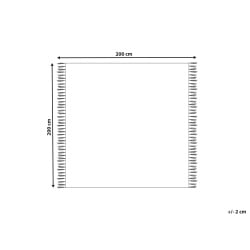 Koc KHARI Bawełna 200 x 200 cm Pomarańczowy