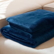 Koc | rote | gruby granatowy | 150x200 cm | 937693