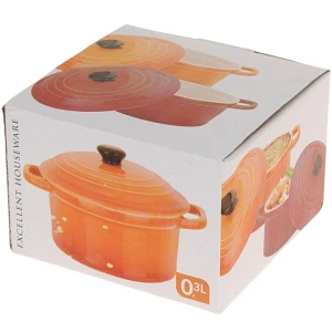 Kokilka porcelanowa z pokrywką, naczynie żaroodporne do zapiekania, 300 ml