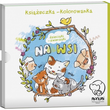 Kolorowanka-harmonijka "dzieciaki-zwierzaki na wsi" książeczka dla dzieci