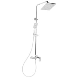 Kolumna prysznicowa z deszczownicą CATAGENA Srebrny