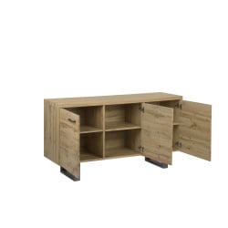 Komoda trzydrzwiowa jasne drewno TIMBER Komoda trzydrzwiowa jasne drewno TIMBER