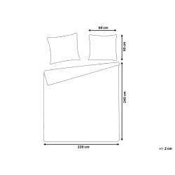 Komplet pościeli SUMNER Muślin bawełniany 220 x 240 cm Beżowoszary Komplet pościeli SUMNER Muślin bawełniany 220 x 240 cm Beżowoszary