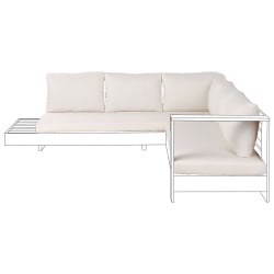 Komplet poszewek na poduchy ogrodowe MARETTIMO Złamana biel