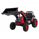 Koparka traktor na akumulator dla dzieci czerwony + ruchome ramię łyżka + pilot + wolny start + radi