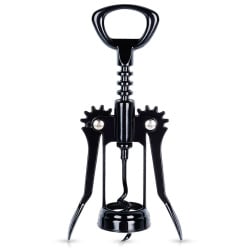 Korkociąg do wina metalowy czarny 16 cm