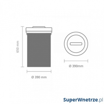 Kosz na śmieci kuchenny 60l Brabantia Big Bin czarny