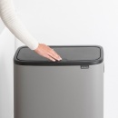 Kosz Bo Touch Bin 1 komora 60 l, mineralny betonowy szary - Brabantia