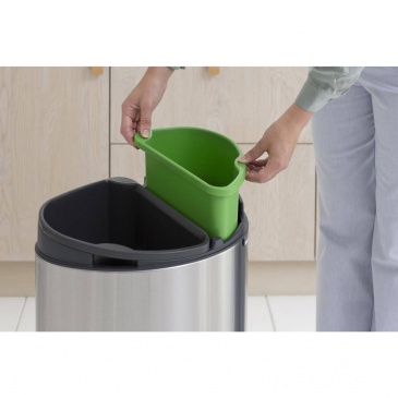 Kosz do segregacji 23L+10L Brabantia Touch Bin New srebrny