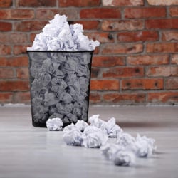 Kosz na odpady, śmieci, biurowy, metalowy, czarny, 26x28 cm