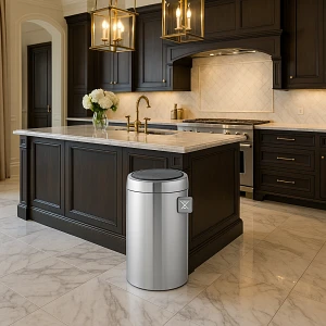 Kosz na śmieci 45 l Brabantia Touch Bin Deluxe srebrny Kosz na śmieci 45 l Brabantia Touch Bin Deluxe srebrny