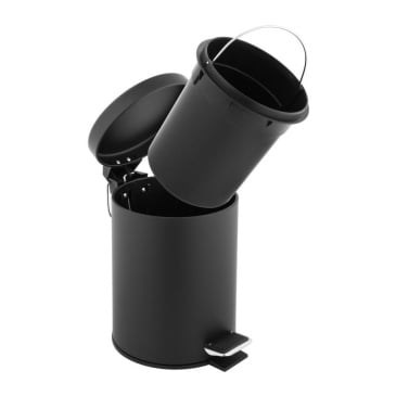 Kosz na śmieci do łazienki lub toalety WC czarny