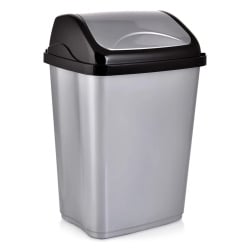 Kosz na śmieci plastikowy szary 10 l