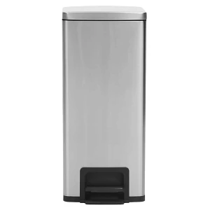 Kosz na śmieci z pedałem, bezdotykowy, 30 l, srebrny, stal Kosz na śmieci z pedałem, bezdotykowy, 30 l, srebrny, stal