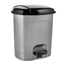 Kosz na śmieci z pedałem plastikowy szary 3 l