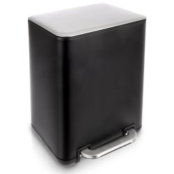 Kosz na śmieci z pedałem stalowy czarny BLACK 20 l
