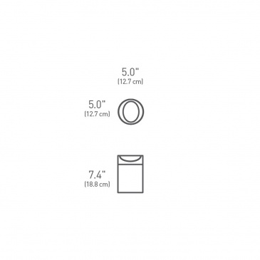 Kosz na toaletkę uchylny 1.5L - stal matowa / simplehuman