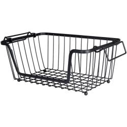 Koszyk na owoce i warzywa metalowy czarny loft 32x20x13,5 cm