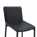 Krzesła barowe 2 szt. czarne sztuczna skóra