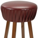 Krzesła barowe, 2 szt., sztuczna skóra, brązowe