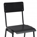 Krzesła barowe, 4 szt., czarne, sklejka i stal