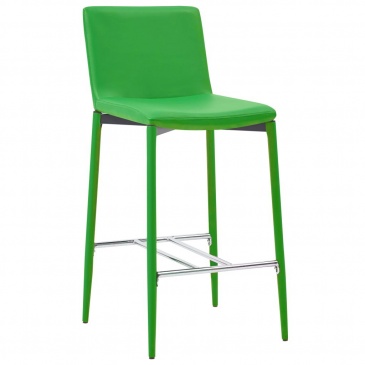 Krzesła barowe 6 szt. zielone sztuczna skóra