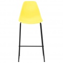 Krzesła barowe 6 szt żółte plastik