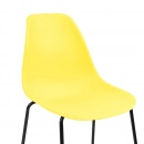 Krzesła barowe 6 szt żółte plastik