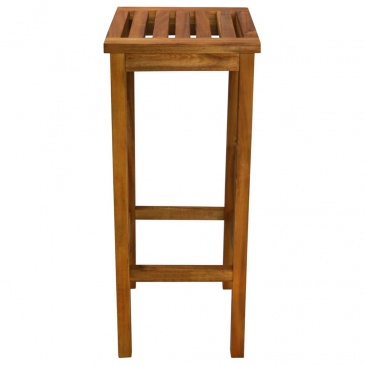 Krzesła barowe ogrodowe 2 szt. lite drewno akacjowe