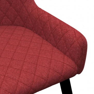 Krzesła do salonu 2 szt. burgundowe tapicerowane tkaniną