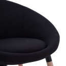 Krzesła do jadalni 2 szt. czarne tapicerowane tkaniną