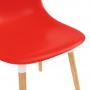Krzesła do kuchni 2 szt. czerwone plastik