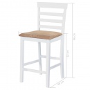 Krzesła do kuchni 2 szt. drewniane biało-beżowe