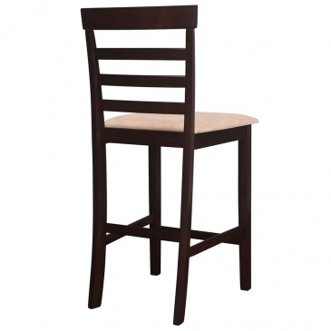 Krzesła do kuchni 2 szt. drewniane brązowo-beżowe