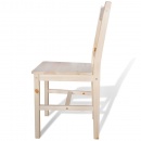 Krzesła do kuchni 2 szt. drewniane naturalny kolor