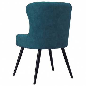 Krzesła do salonu 2 szt. niebieskie aksamit