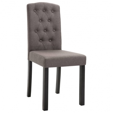 Krzesła do jadalni 2 szt. taupe tapicerowane tkaniną