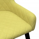 Krzesła do salonu 2 szt. zielone tapicerowane tkaniną