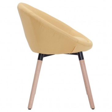 Krzesła do jadalni 2 szt. żółte tapicerowane tkaniną